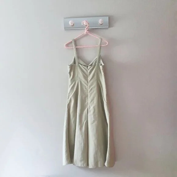 NWT Club Monaco khaki green wide leg jumpsuit 4 - Picture 13 of 13